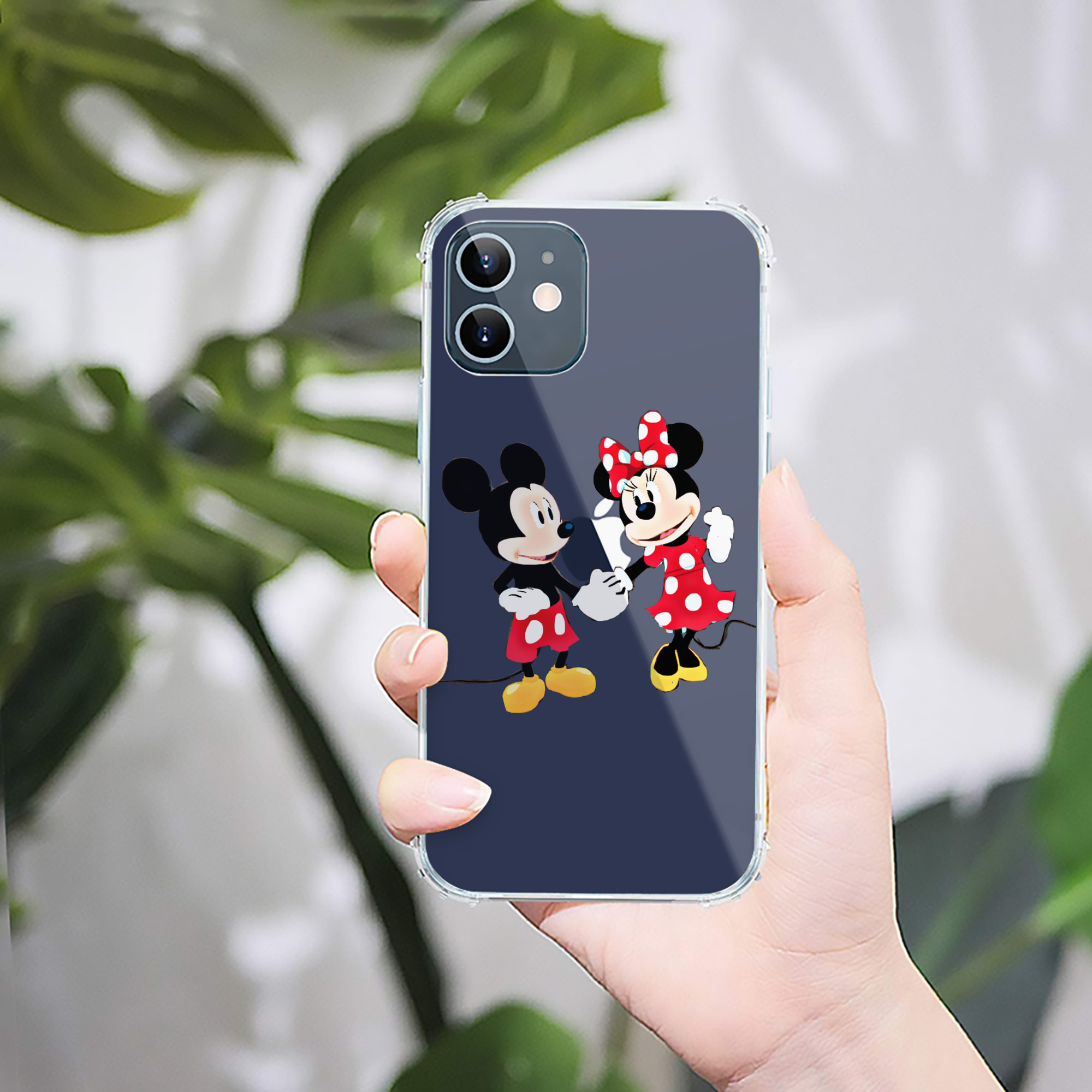 （画像用） ミッキーマウス Mickey Mouse 【iPhone 12シリーズ対応】透明スマホケース（クリアソフトケース）